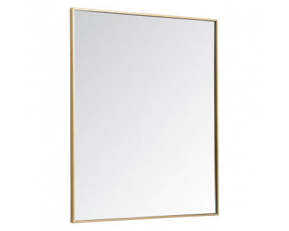 Elegant Wall Mirror - Brass, L 40" (MR43640BR)