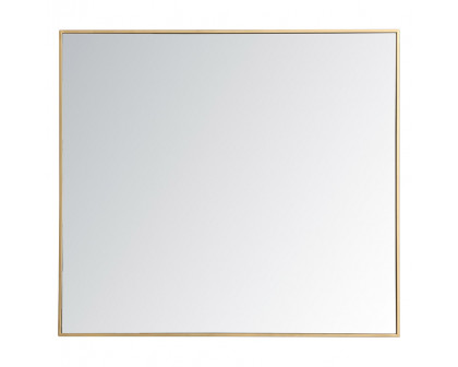 Elegant Wall Mirror - Brass, L 40" (MR43640BR)