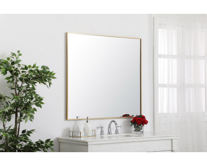 Elegant Wall Mirror - Brass, L 40" (MR43640BR)