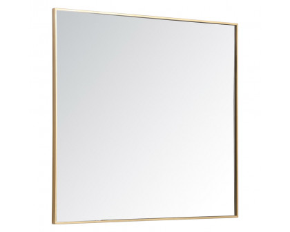 Elegant Wall Mirror - Brass, L 40" (MR43640BR)