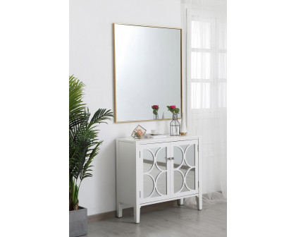 Elegant Wall Mirror - Brass, L 40" (MR43640BR)