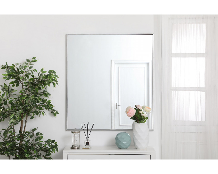 Elegant Wall Mirror - Silver, L 40" (MR43640S)