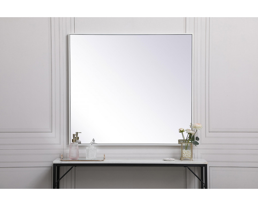 Elegant Wall Mirror - White, L 40" (MR43640WH)