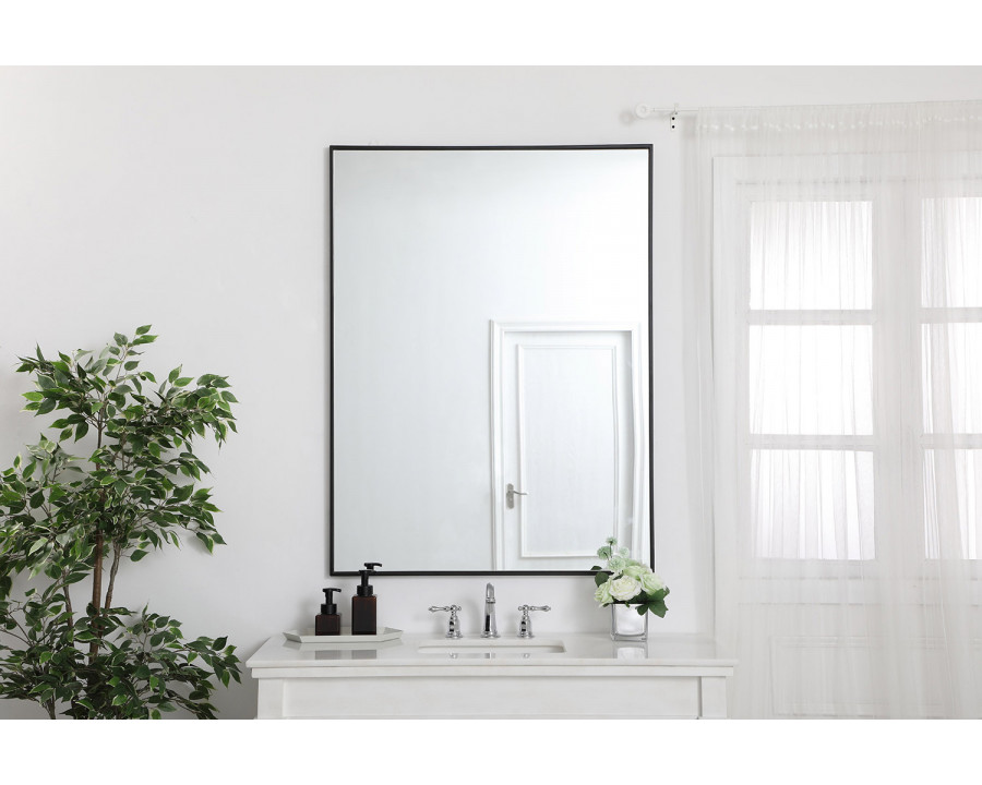 Elegant Wall Mirror - Black, L 48" (MR43648BK)