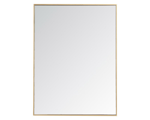 Elegant Wall Mirror - Brass, L 48" (MR43648BR)