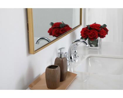 Elegant Wall Mirror - Brass, L 48" (MR43648BR)