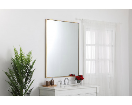 Elegant Wall Mirror - Brass, L 48" (MR43648BR)