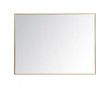 Elegant Wall Mirror - Brass, L 48" (MR43648BR)