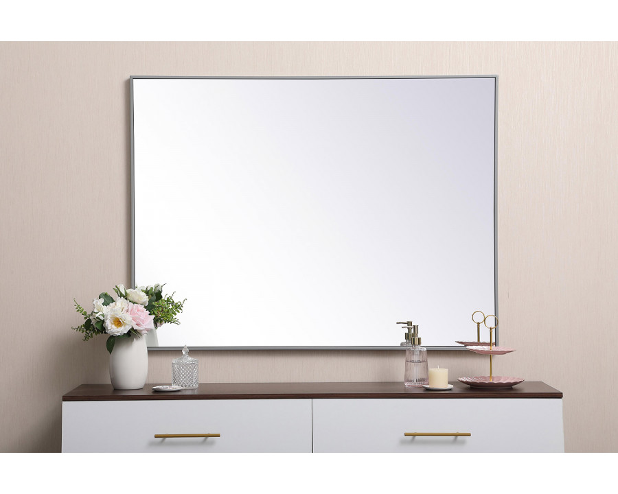 Elegant Wall Mirror - Gray, L 48" (MR43648GR)