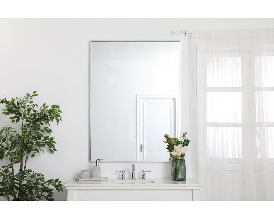 Elegant Wall Mirror - Silver, L 48" (MR43648S)