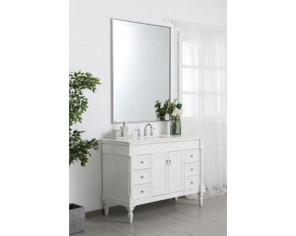 Elegant Wall Mirror - Silver, L 48" (MR43648S)