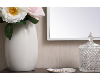 Elegant Wall Mirror - White, L 48" (MR43648WH)