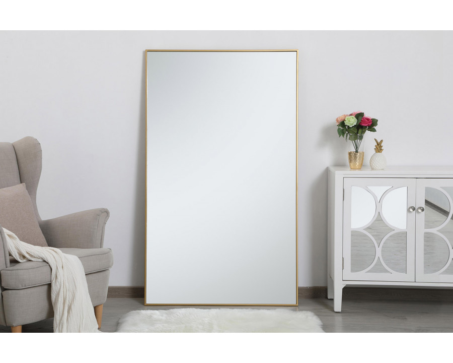 Elegant Wall Mirror - Brass, L 60" (MR43660BR)