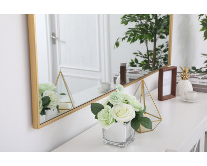 Elegant Wall Mirror - Brass, L 60" (MR43660BR)