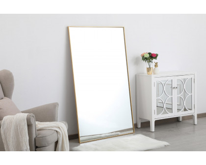 Elegant Wall Mirror - Brass, L 60" (MR43660BR)