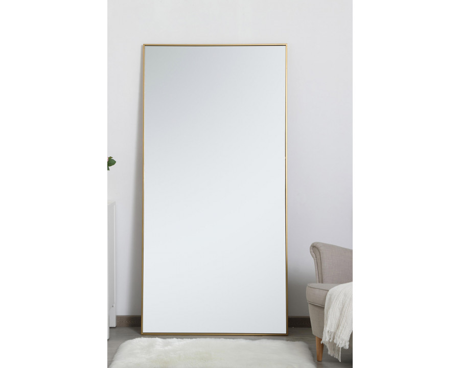 Elegant Wall Mirror - Brass, L 72" (MR43672BR)