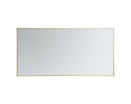 Elegant Wall Mirror - Brass, L 72" (MR43672BR)