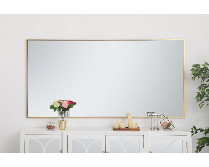 Elegant Wall Mirror - Brass, L 72" (MR43672BR)