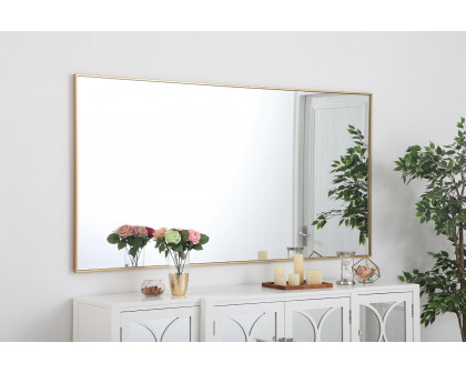 Elegant Wall Mirror - Brass, L 72" (MR43672BR)