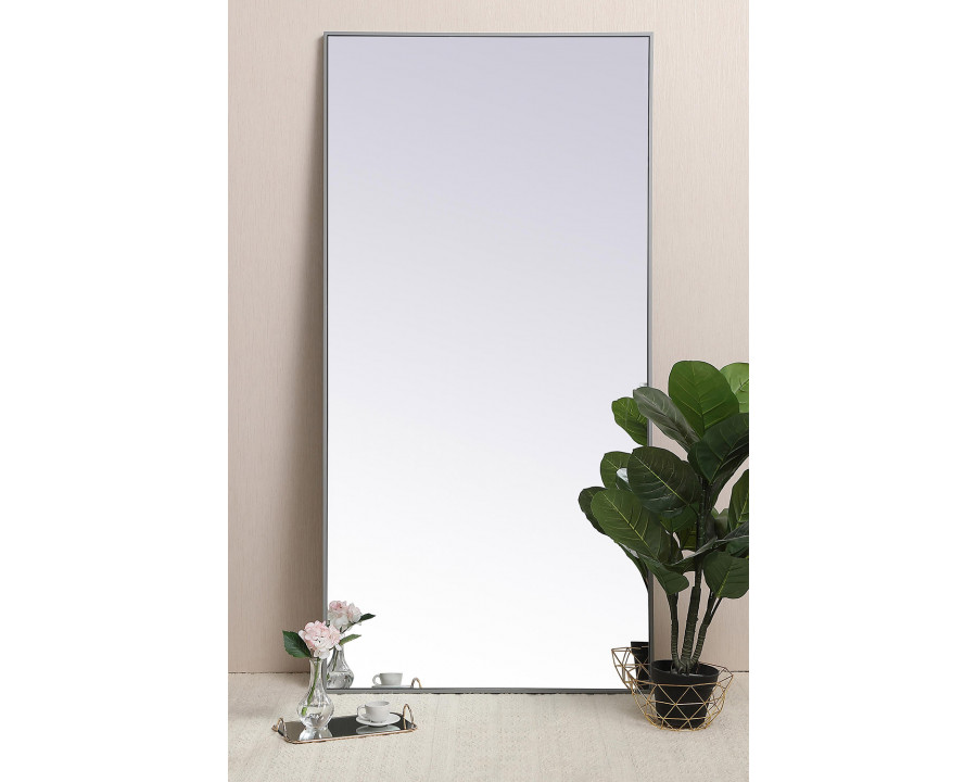 Elegant Wall Mirror - Gray, L 72" (MR43672GR)