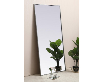 Elegant Wall Mirror - Gray, L 72" (MR43672GR)