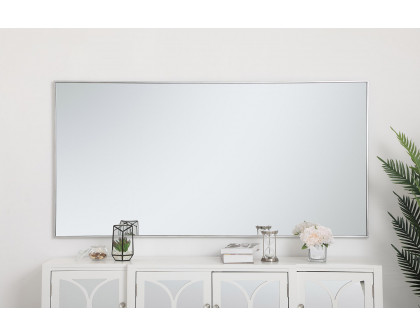 Elegant Wall Mirror - Silver, L 72" (MR43672S)