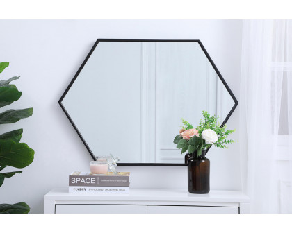 Elegant Wall Mirror - Black, L 24" (MR4424BK)