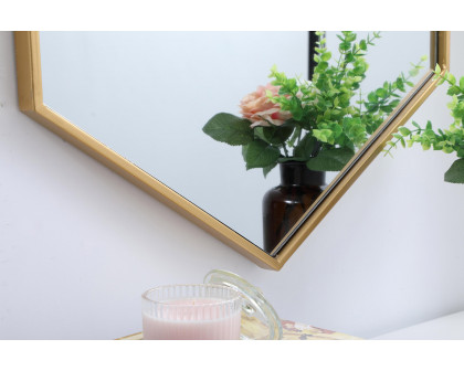 Elegant Wall Mirror - Brass, L 24" (MR4424BR)