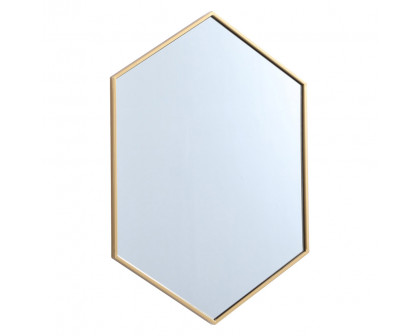 Elegant Wall Mirror - Brass, L 24" (MR4424BR)