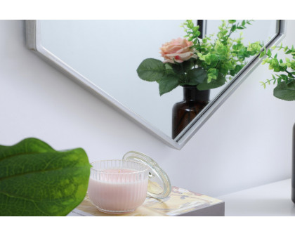 Elegant Wall Mirror - Silver, L 24" (MR4424S)