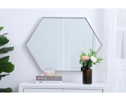 Elegant Wall Mirror - Silver, L 24" (MR4424S)