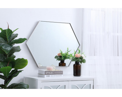 Elegant Wall Mirror - Silver, L 24" (MR4424S)