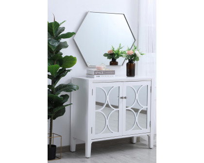 Elegant Wall Mirror - Silver, L 24" (MR4424S)