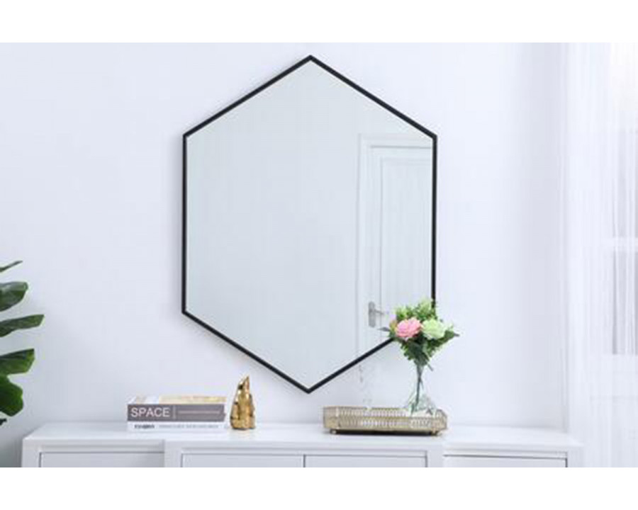 Elegant Wall Mirror - Black, L 30" (MR4430BK)