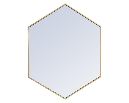 Elegant Wall Mirror - Brass, L 30" (MR4430BR)