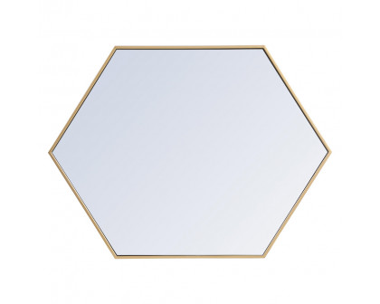 Elegant Wall Mirror - Brass, L 30" (MR4430BR)