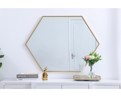 Elegant Wall Mirror - Brass, L 30" (MR4430BR)