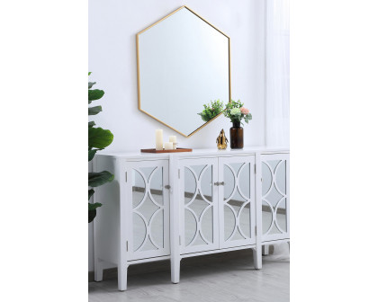 Elegant Wall Mirror - Brass, L 38" (MR4538BR)