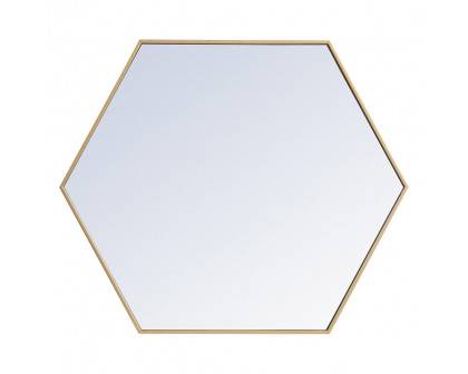 Elegant Wall Mirror - Brass, L 38" (MR4538BR)