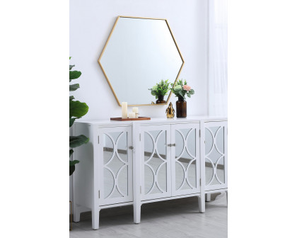 Elegant Wall Mirror - Brass, L 38" (MR4538BR)