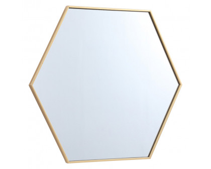 Elegant Wall Mirror - Brass, L 38" (MR4538BR)