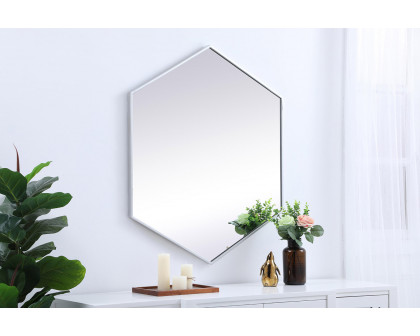 Elegant Wall Mirror - Silver, L 38" (MR4538S)