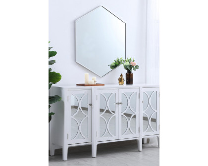 Elegant Wall Mirror - Silver, L 38" (MR4538S)