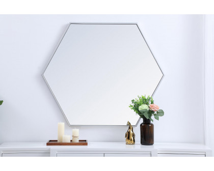 Elegant Wall Mirror - Silver, L 38" (MR4538S)