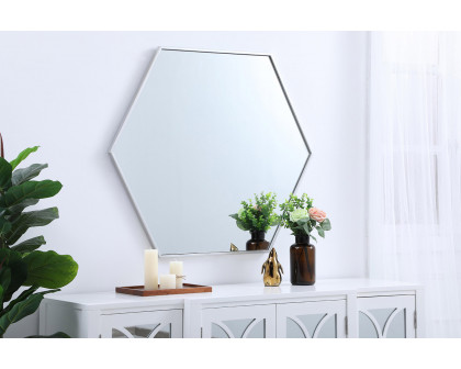 Elegant Wall Mirror - Silver, L 38" (MR4538S)