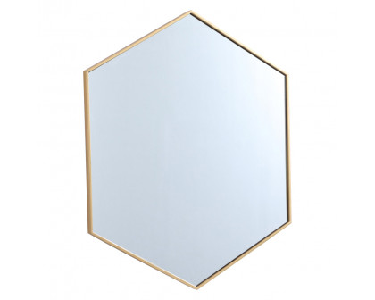 Elegant Wall Mirror - Brass, L 41" (MR4541BR)