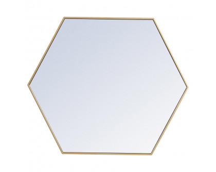 Elegant Wall Mirror - Brass, L 41" (MR4541BR)