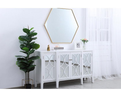 Elegant Wall Mirror - Brass, L 41" (MR4541BR)