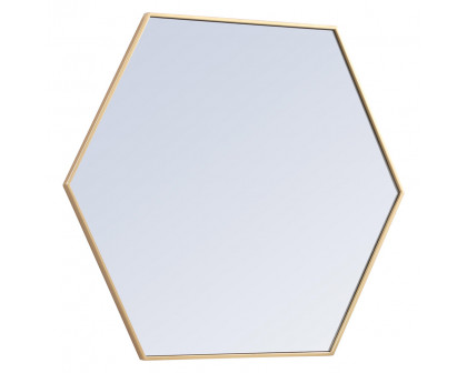 Elegant Wall Mirror - Brass, L 41" (MR4541BR)