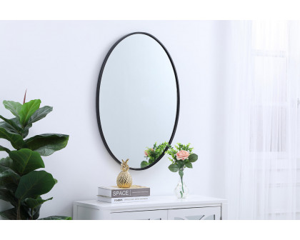 Elegant Wall Mirror - Black, L 34" (MR4624BK)